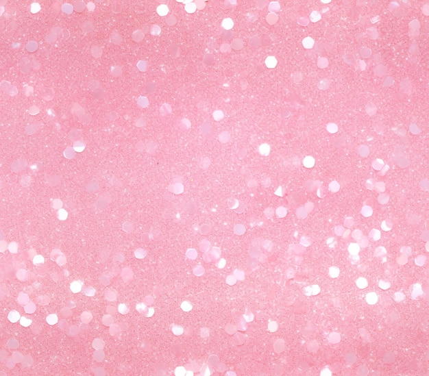 Photo pink glitter background with white circles and a pink background generative ai