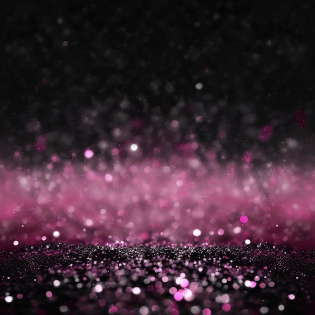 Photo pink glitter on a black background