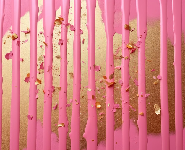 Pink and glitter gold background