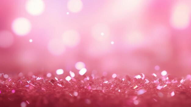 Pink glitter texture christmas celebration abstract bokeh background with copy space ai