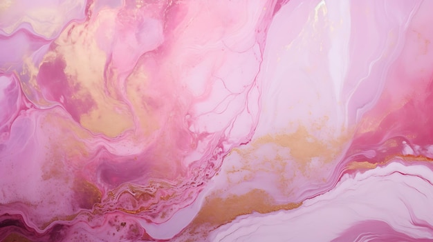 ピンクのキラキラ液体青い大理石のテクスチャ分離背景