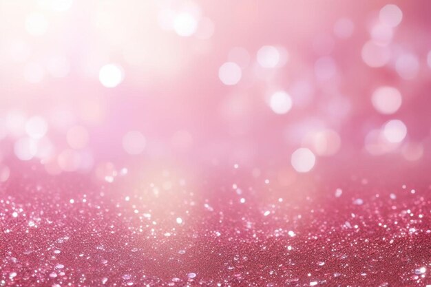 Photo pink glitters on a pink background