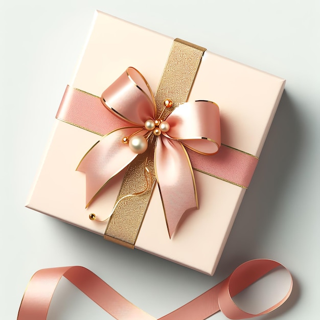 pink gold ribbon pink gift box