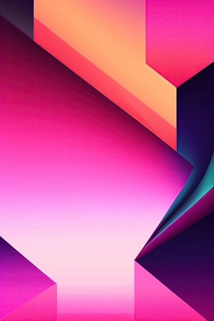 Pink Gradient Digital Polygons