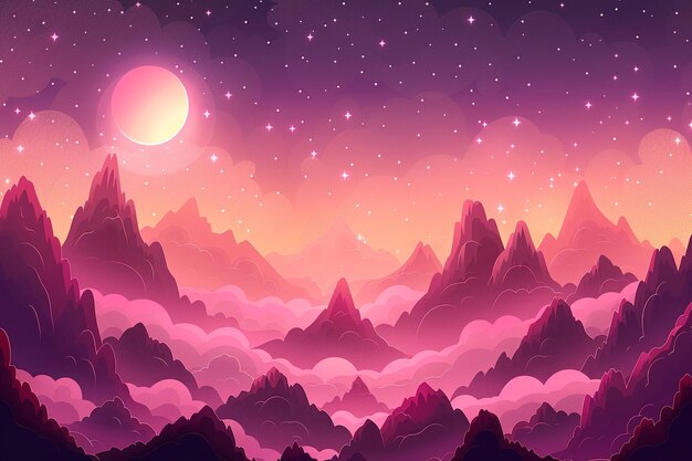 Pink gradient sky background