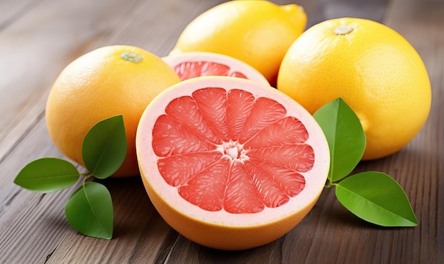 Pink grapefruit and lemons