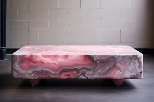 A pink and gray marble effect