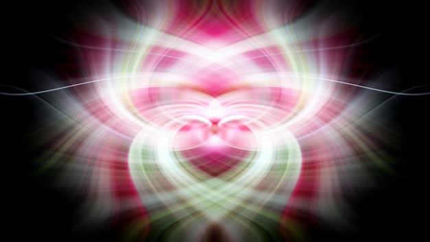 A pink and green abstract background with a heart shaped pattern