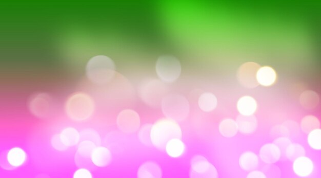 Pink and green background with a blurry light effect.