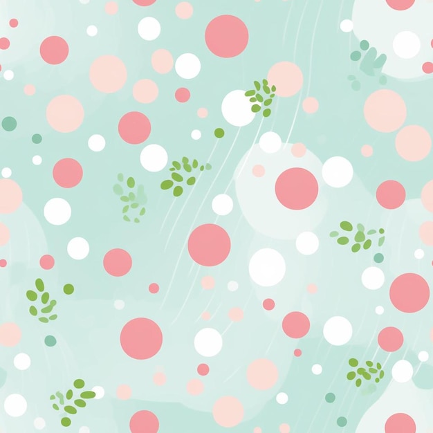 Photo a pink and green background with white dots and dots.