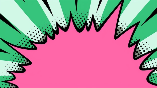 Pink and green comic background