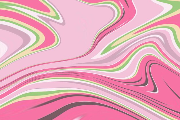 Photo pink and green swirls in a pink background