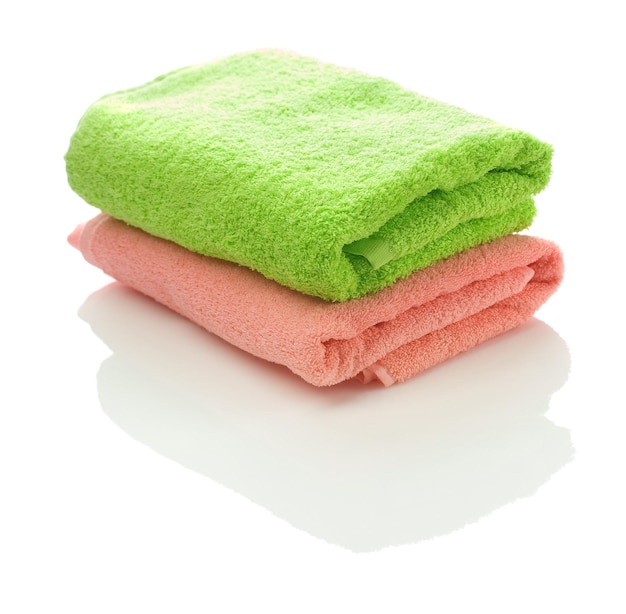 Pink and green towel