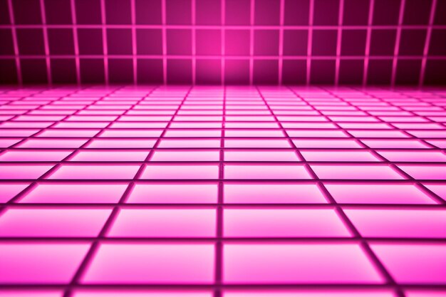 Photo pink grid neon patterned background