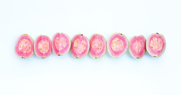 Pink guava top view