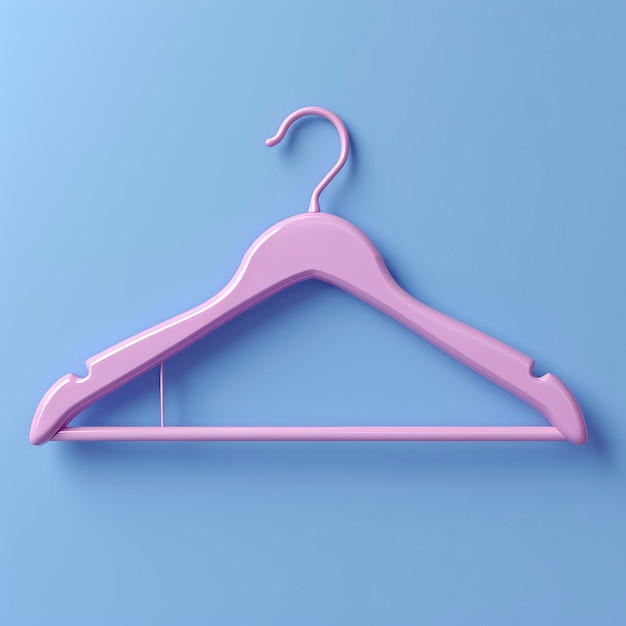 Pink Hanger On Background Copy Space 3d illustration