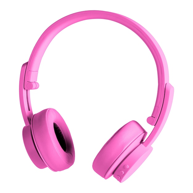 Pink headphones png sticker transparent background