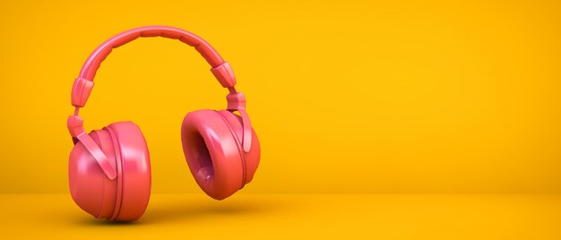 Pink headphones