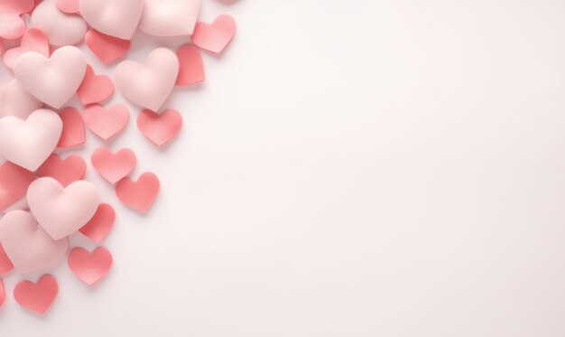 Pink heart abstract background for valentines day greeting card