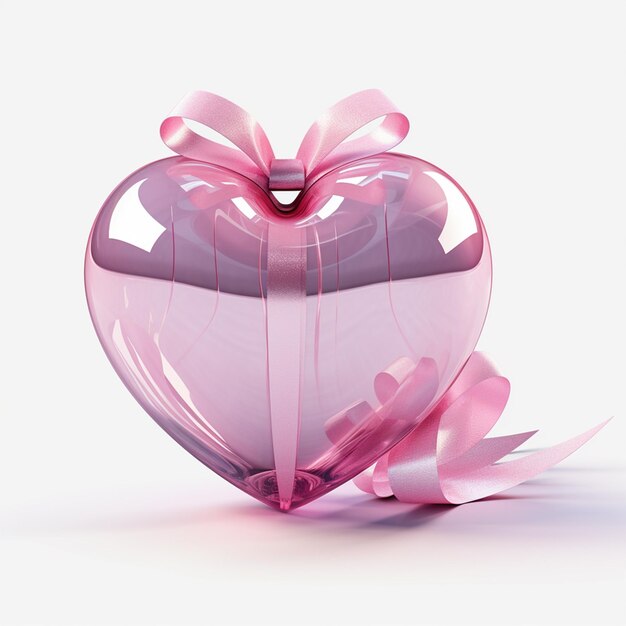 Photo pink heart balloon