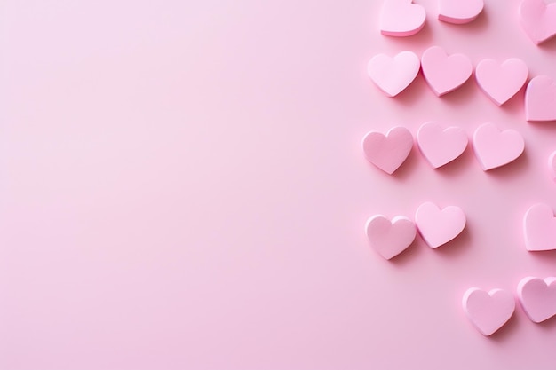 pink heart frame background