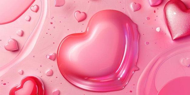 pink heart liquid