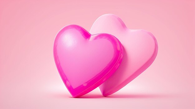 A pink heart in a pink background generated by ai