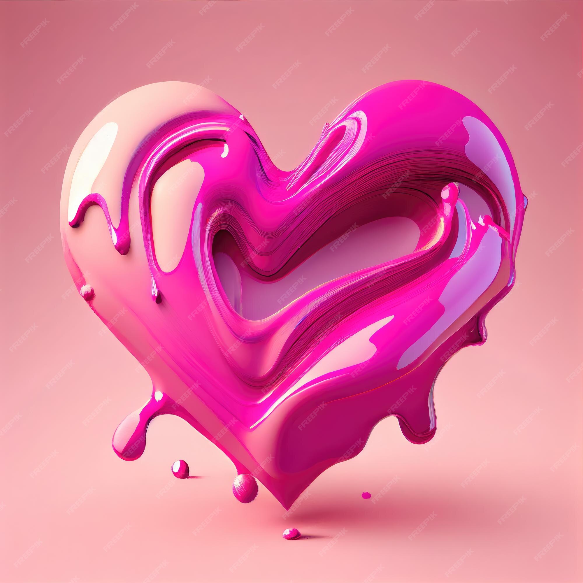 Romantic Pink Hearts Minimalist Background