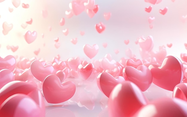 Photo pink heart shaped balloon abstract