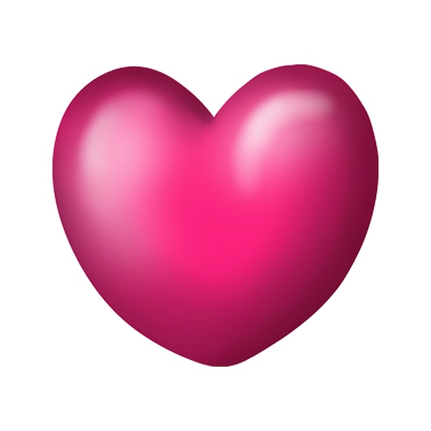 Photo a pink heart with a white background and the word love on it.