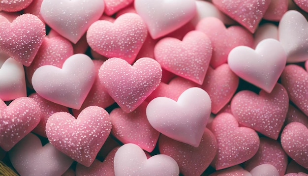 pink hearts background symbolizing love romance and affection perfect for Valentines Day or exp