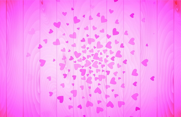 Pink hearts on a pink background