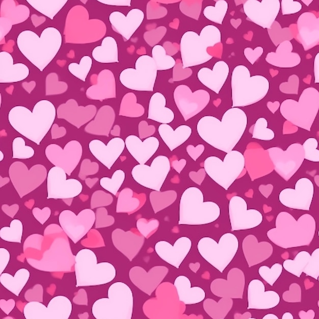 Pink hearts on a purple background