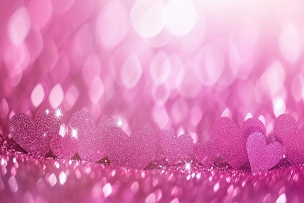 Pink hearts and stars background