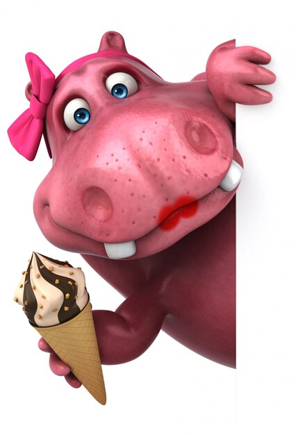 Pink Hippo animatie