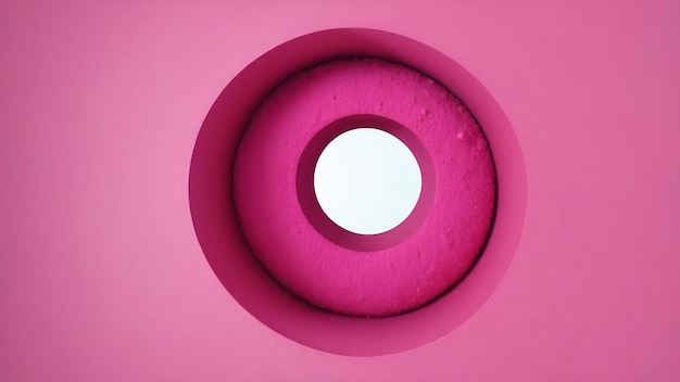 Розовая дыра с выпуклой границей 3D-рендеринг
