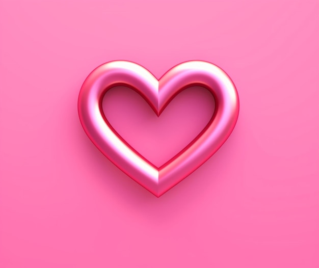 Foto a pink infinity symbol with a heart attached