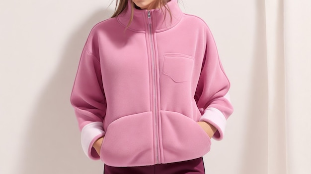 女の子のピンクのジャケット