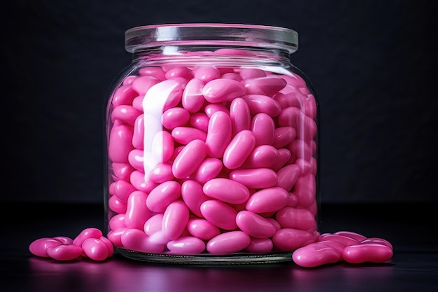 Pink jellybeans in a glass jar pink life
