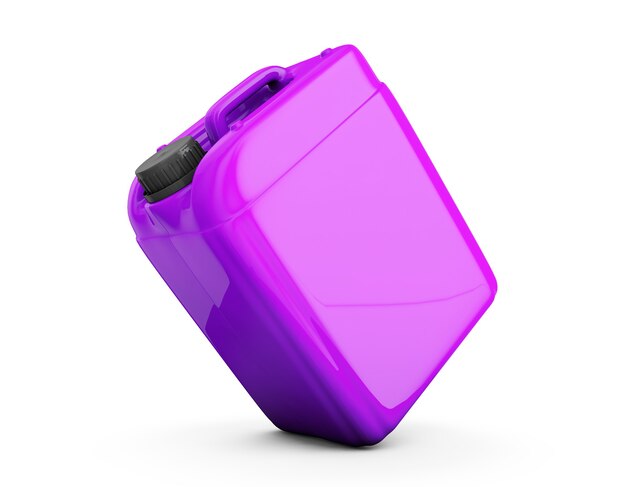 Pink jerrycan isolated on white background 3d render