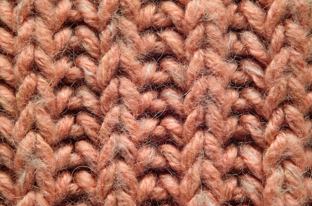 Pink Knit Texture Close-Up