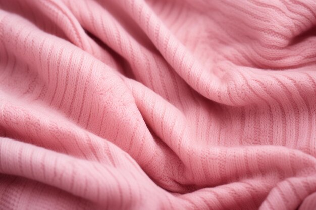 Photo pink knitted fabric