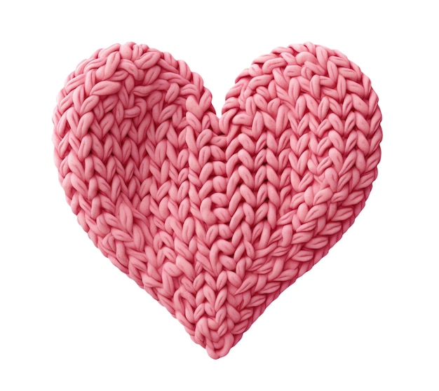 Pink Knitted Heart