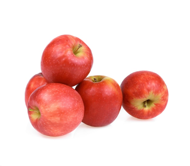 Pink lady apples isolated on white background