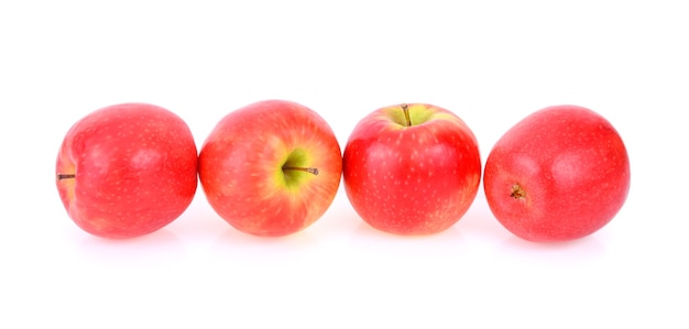 Pink lady apples isolated