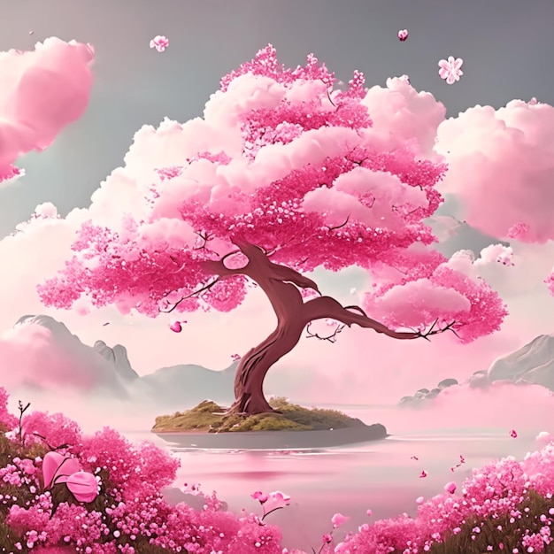 Pink landscape