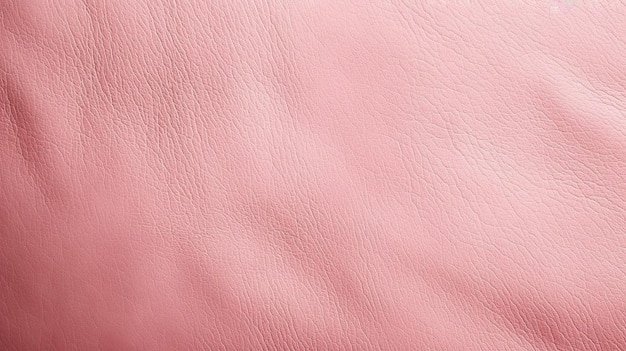 A pink leather bag with a soft texture.