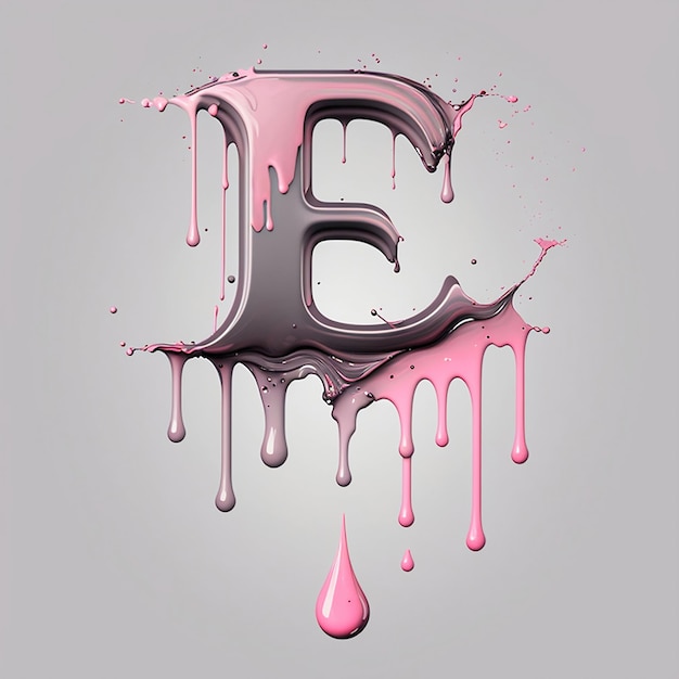 Photo a pink letter e with a pink b on it