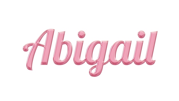 Pink letters that say abril on a white background