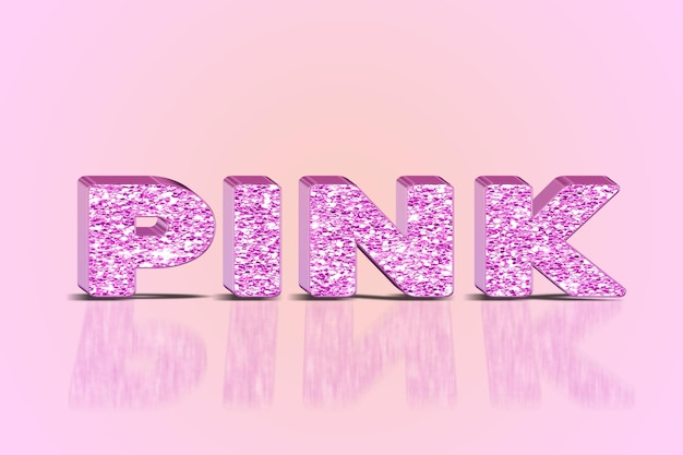 写真 ピンクの背景にピンクの文字。